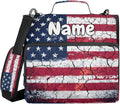 Custom Retro American Flag 3 Ring Binder Bag 1.5 inch Personalized Name Binder Organizer 500 Sheet Documents Storage for School Office