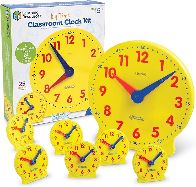 Learning Resources Big Time Classroom Clock Kit