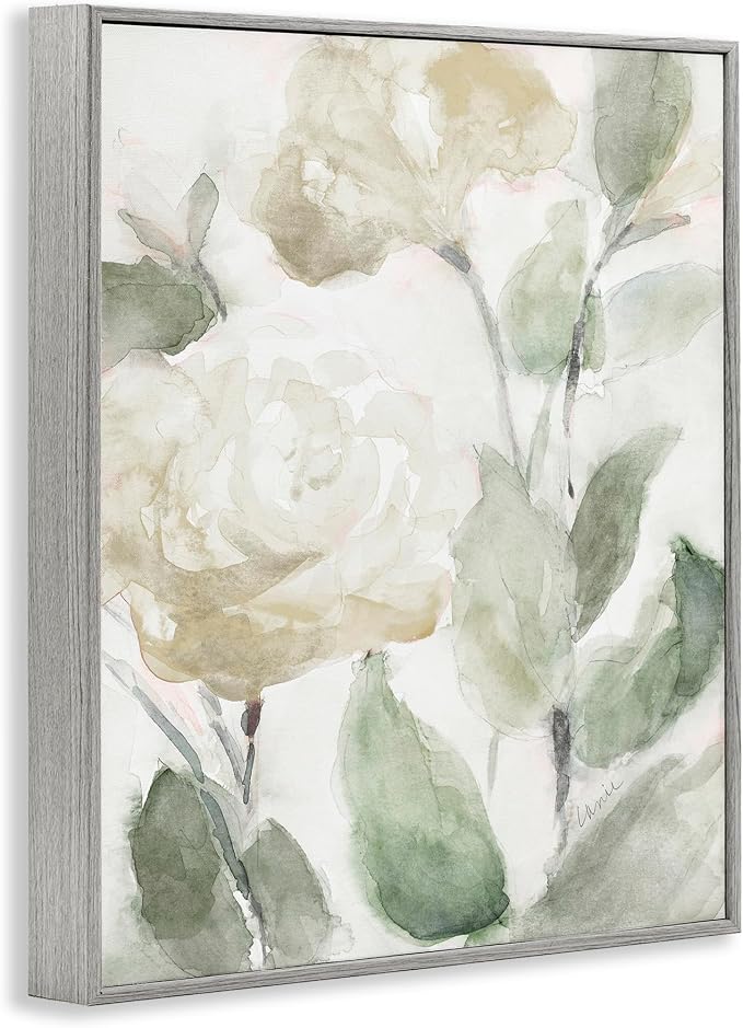 Stupell Industries 'Charming Abstract Florals', Framed Giclee Art, Gray, 24 x 30 Inches, Easy to Hang and Sturdy, Made in USA, by Lanie Loreth