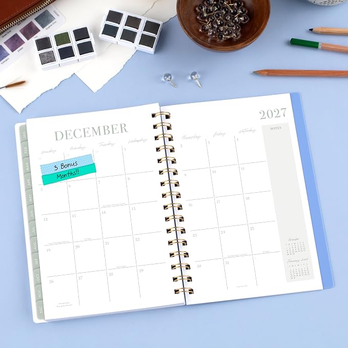 Mead Cambridge 2027 Planner, Weekly & Monthly, 5.5" x 8.5", Leah Bisch, Herringbone (LB55-200-27)