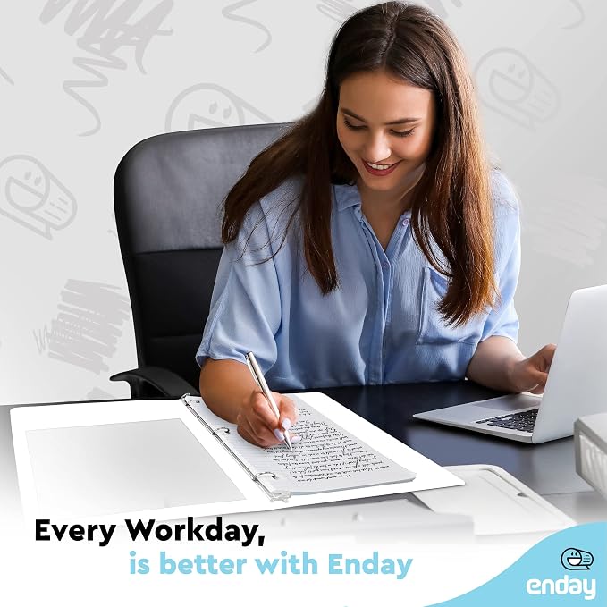 Enday 1/2 inch Binder 3 Ring Binder (6 Pack - White) O-Ring Binder with Clear View Cover and 2 Inside Pocket - for Letter Size 8.5 x 11'' Paper, Ideal for School Supplies, Office, and Home