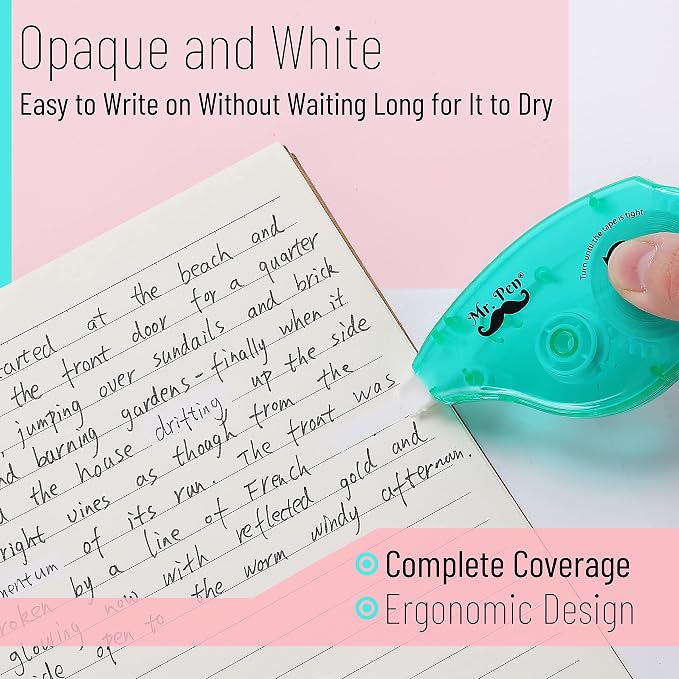 Mr. Pen- Correction Tapes, 7 Pack, 0.2" x 393", White Correction Tape Set