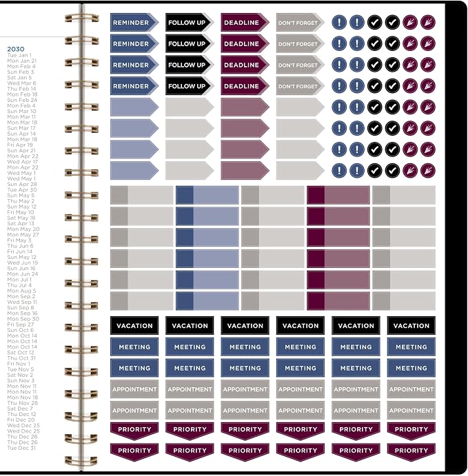 AT-A-GLANCE 2027 Planner, Weekly & Monthly, 8.5" x 11", Signature Lite, Black (YP905L0527)