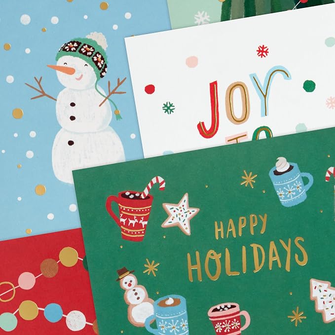 Hallmark Bulk Christmas Cards, Assorted 72-Pack (Joy to the World)