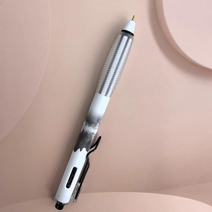 Fengtaiyuan Retractable Gel Pens, 0.5mm ST Precision Tip Quick Dry Black Ink, Gradient Black Barrel with Triangular Silicone Non-Slip Grip, Ergonomic Smooth Pens for Exam School Office [Pack of 18]