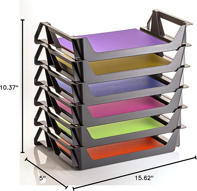 Officemate Recycled Desk Tray,Side Load,15 1/8 x 8 7/8 x 15,Letter/A4, (26212),6 Count (Pack of 4)