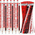 Tenceur 240 Pcs Red Ribbon Week Pencils Awareness Month Supplies 12 Designs Drug Free with Erasers for Teacher Office Volunteer Fundraising Charity Activity