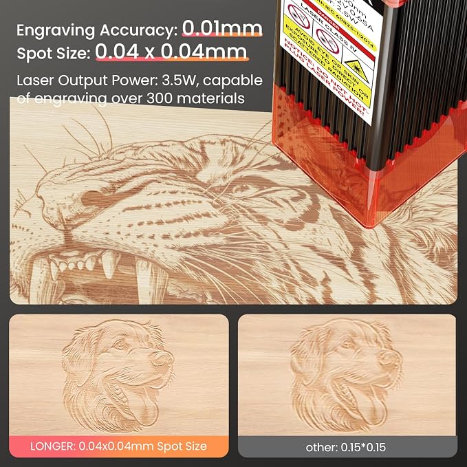LONGER RAY5 Laser Engraver, 2500mW Compact Precision Engraving Machine