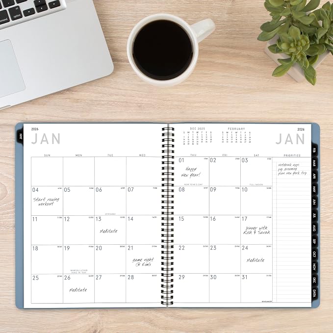 AT-A-GLANCE 2026 Planner, Monthly, 9” x 11”, Large, Contemporary, Drizzle (70250X2026)