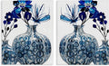 Bold Blue Ikebana Vase Floral, 16 x 20 Inch Canvas Wall Art Set | Stupell Industries · By Jesse Keith · Ready to hang · Ideal for living room or bedroom · Made in USA