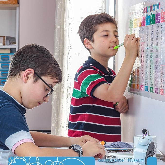 Large Dry Erase Multiplication Chart, 39.4x16 in Times Table Chart