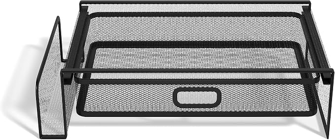 TRU RED Mesh Phone Stand, Desktop Telestand for Office Phones, Matte Black, 2‑Pack – Space‑Saving Desk Accessory