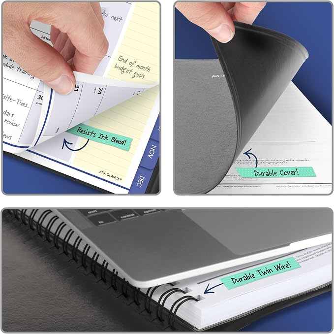 AT-A-GLANCE 2027 Planner, Monthly, 8.25" x 11", QuickNotes, Black (76060527)