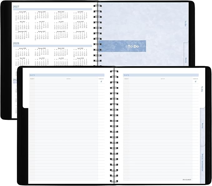AT-A-GLANCE 2027 Appointment Book Planner, Weekly, 8" x 11", The Action Planner, Black (70EP010527)