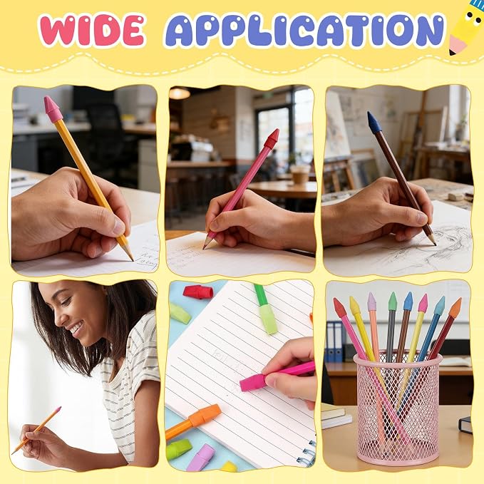 2000 Pcs Pencil Top Erasers Bulk 15 Assorted Colors Pencil Cap Erasers Pencils Eraser Toppers for Writing, Home Office Supplies, Party Favor Bags, Game Prize Giveaways