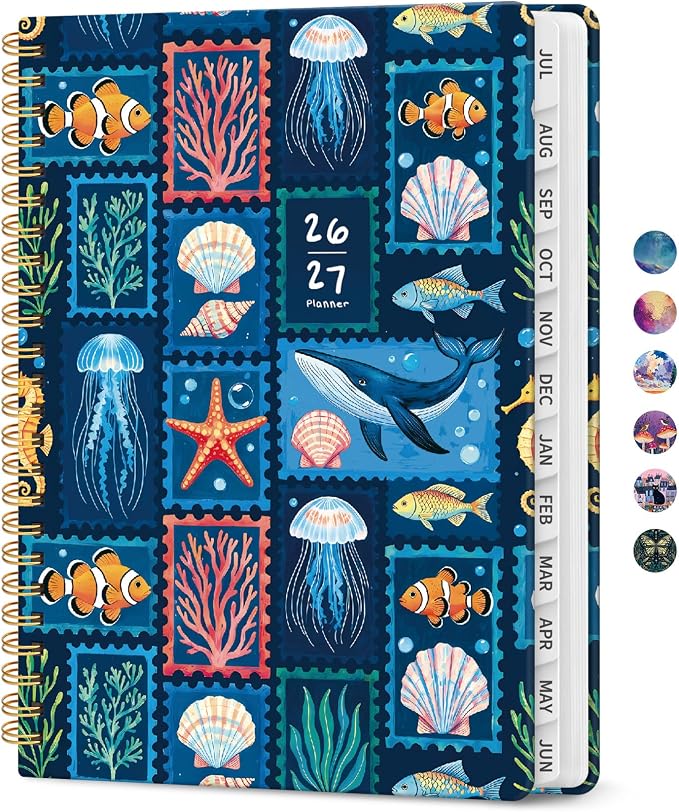 Academic Planner 2026-2027, Jul 2026-Jun 2027 Monthly & Weekly Planner
