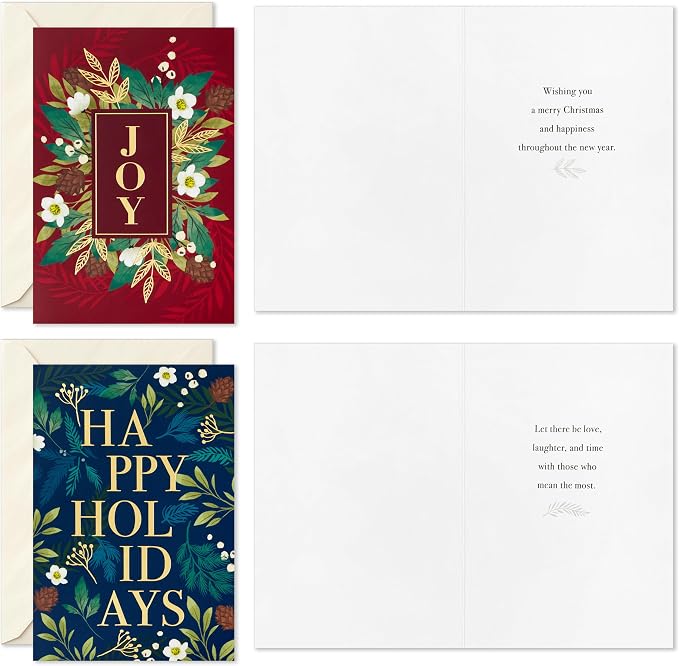 Hallmark Bulk Christmas Cards with Envelopes, 72-Pack (Merry and Bright)