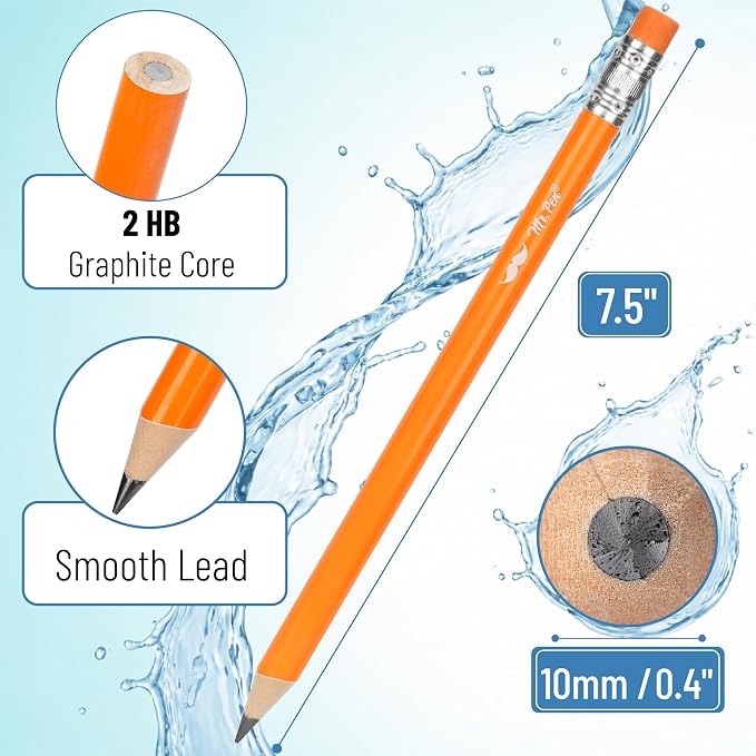 Mr. Pen- Jumbo Pencils, 60 pcs, Preschool Pencils, Large Pencil