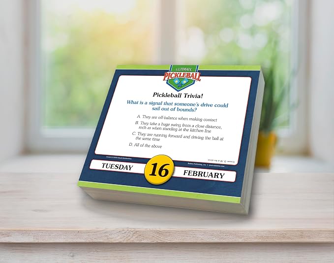 Ultimate Pickleball 2027 Daily Desk Calendar: Boxed Page-a-Day Sports Trivia Calendar with Day-to-Day Tips, Techniques & Fun Facts for Pickleball Players