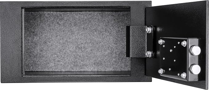Barska 0.22 Cu. Ft. Hidden Floor Safe with Key Lock Solid Steel Construction, Concealed Design, Dual Locking Bolts Secure Storage for Home, Business, Jewelry, Cash & Valuables | Solid steel construction with key entry and deadbolts for cash, jewelry an...