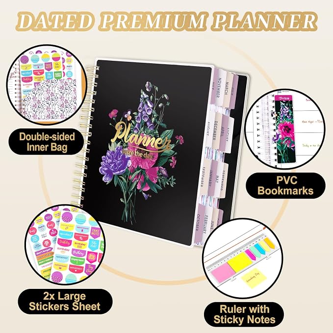 Arundhati Planner 2026-2027, 18 Months Large Daily Weekly Monthly Organizer
