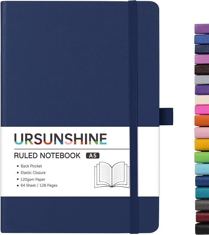 Ruled Notebook/Journal - Classic Lined Journal/Notebook, 5.3'' x 8.26''