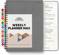 2026 Planner. 8.5" x 11" Spiral-Bound Weekly, Monthly and Daily Planner - Organize All 52 Weeks - Increase Productivity and Get Organized - Productivity Store (Grey)