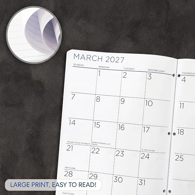 SEE IT BIGGER Home/Office 2-Year Medium Monthly Planner, April 2026 – March 2028, 11.5 x 8 Inches and SUHEYLA Twin Pen (Multi Color)