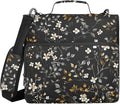ALAZA Zipper Binder 3 Ring Vintage Flowers Binder Organizer with Zipper and Shoulder Strap Large Capacity Multi-Pocket Trapper Keeper File Folder for Office Supplies