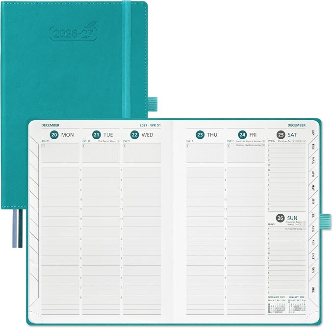 BEZEND Planner 2026-2027 Weekly and Monthly, Hourly Timeslot (A5-6"x8.5")