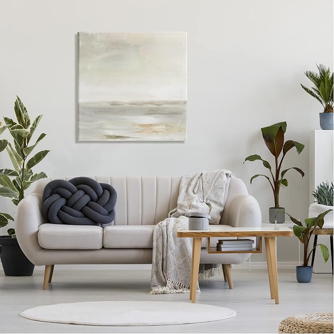 Beige Abstract Landscape Scene, 30 x 30 Inch Canvas Wall Art | Stupell Industries · By Judith Shapiro · Ready to hang · Modern decor for living room or office · Made in USA