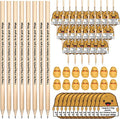Jetec 30 Sets Inspirational Potato Pencil with Erasers and Thank You Card
