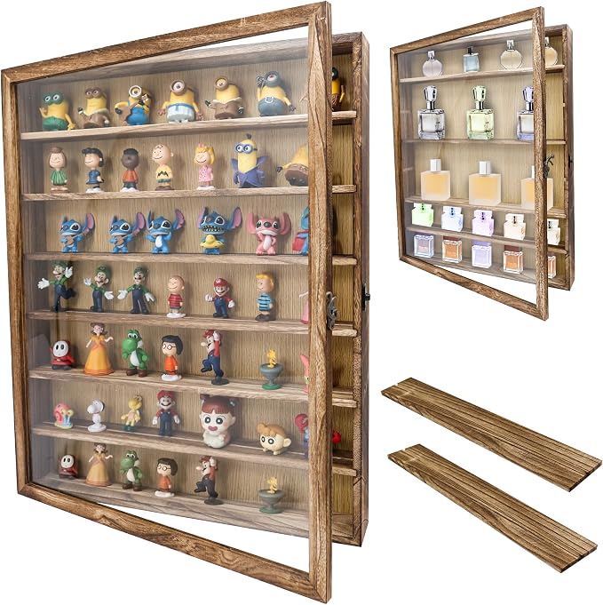 16x20 Large Shadow Box Frame with Removable Shelves,Collectible Display Shelves Case,Military Challenge Coin Display Case,Wood Shadow Boxes Display Cases for Keepsake,Pictures