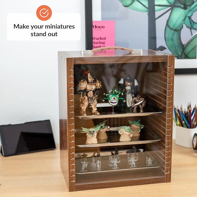Miniature Carrying Case for Collectibles | Miniature Storage & Display Case for Figurines | Figure Model Holder & Transport Box | Also for Action Figures