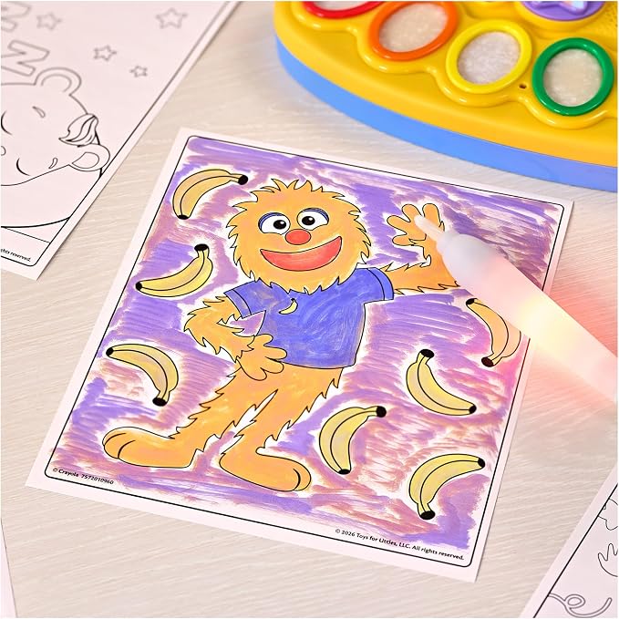 Crayola Ms Rachel Color Wonder Magic Light Brush, Mess Free Coloring Toy 3+ | Paint Set for Toddlers, Musical Ms Rachel Toys, No Mess Painting, Birthday Art Gift for Kids, Screen Free Arts & Crafts
