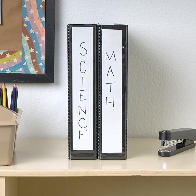 12 Pack Black 3-Ring Binders, 1.5", Slant D-Ring, Durable, EPI Premium, Heavy Duty, Holds 375 Sheets, Clear View Presentation, Non-Stick, 2 Inside Pockets, Organizer for School, Home Office
