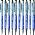 Yucold Customized Pens with Name/Logo - Touch Screen Stylus Ballpoint Pen, Perfect for Weddings, Business & Personalized Gifts (Lake blue,30)
