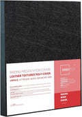 Binditek 12 Mil Leather-Textured Polycovers, 8.5x11 Inches, Black, 100 Pack | Leather-Textured Binding Covers, 8.5x11 Inches Letter Size, Plastic Binding Presentation Covers, Square Corners, Unpunched