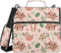 Zipper Binder Bag 3 Ring File Folder Portfolio Organizer Zippered Binder Bags with Strap Fits Laptop Women Men