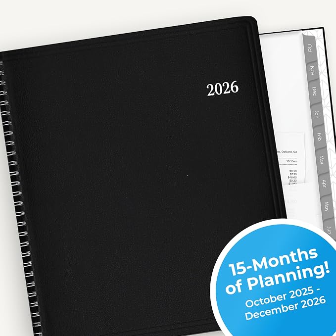 Blue Sky 2026 15-Month Monthly Planner Calendar, 8"x10", Enterprise