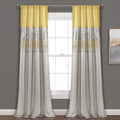 Lush Decor Night Sky Window Curtain Panel, Single 42"W x 108"L Yellow & Gray - Sequin Backdrop Curtain - Room Darkening Curtains For Bedroom - Glam Decor