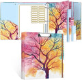 Rouidr 3 Ring Binder, 2 Inch Round Ring Binder Organizer with Clipboard, 5 Dividers Tabs, A4 8.5 x 11 Inch Paper & Clear Sleeves for School, Office Supplies