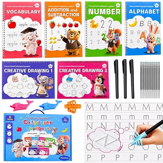 Magic Grooved Writing Practice for Kids 3-5, Large Letters grooved