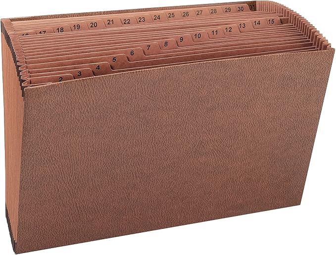 Smead TUFF Expanding File, Daily (1-31), 31 Pockets, Legal Size, Redrope-Printed Stock (70469)