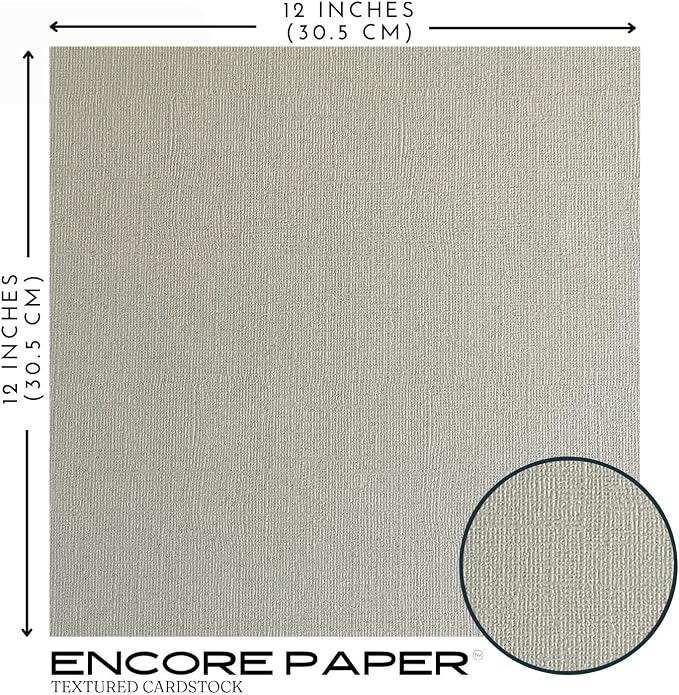 Sand Dollar—12x12 Textured Cardstock | 80lb Textured Gray Scrapbook Paper | Premium Cardstock for Cricut Cutting | 25 Sheets