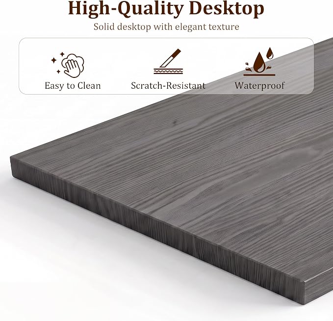 Alpen Gaming Desk, Home Office L Shaped Desk, Small Computer Corner PC Table with Side Bag and Reversible Shelf, Sturdy Writing Workstation for Bedroom, Living Room, Grey