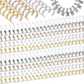 100 Pcs Metal Double Loop Binding Wires 5/8 Bulk Cinch Binding Wires Double Spiral Ring Coil 5 Colors Twin Spines Combs 21 Holes 2: 1 Pitch Cinch Coil Machine Wire