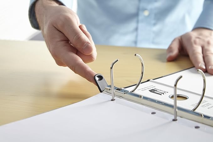 3-Ring Premium High-Capacity Binder - Light Gray, 5.5" Spine, by Bindertek | 900 Sheet Capacity, 4" D-Rings, Linen-Textured Covers, Steel Reinforced Edges, Spine Label Included