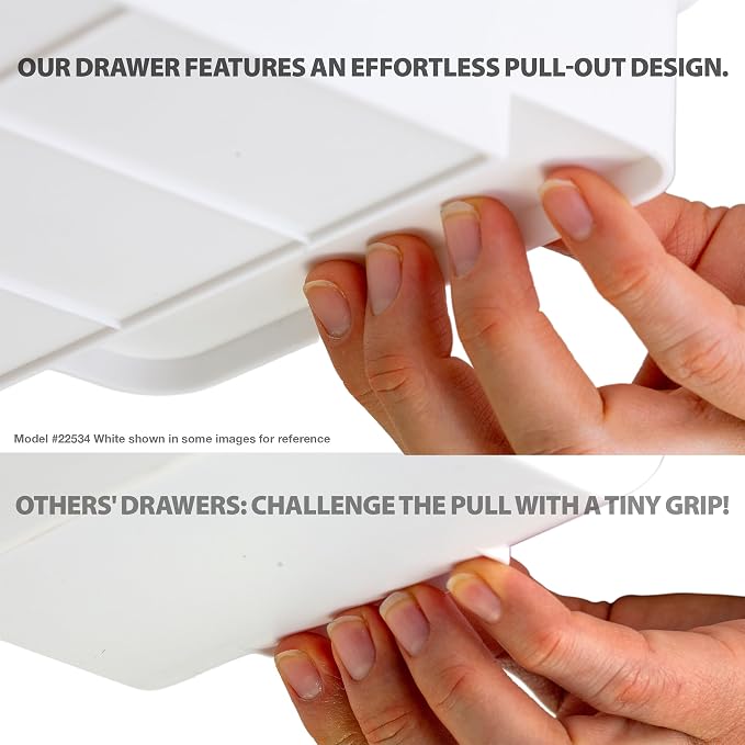 Officemate Large Self-Adhesive Under Desk Drawer, White, 12.5" x 10.75" x 1.875" (22556)