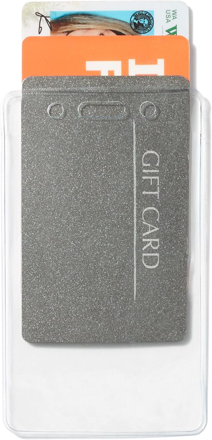 Amazon Basics Vertical Clear Plastic ID Badge Holders, 2.55" x 4.41", Pack of 1600